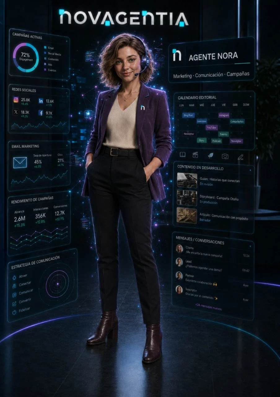 Nora, agente IA de marketing, comunicación y campañas